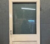 Wide White Half Glazed Door